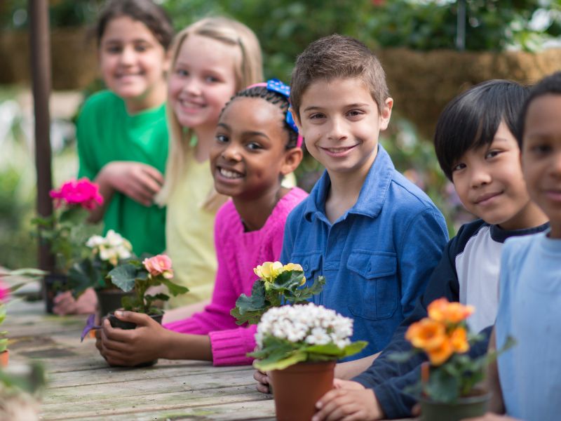 ogród przy żłobku